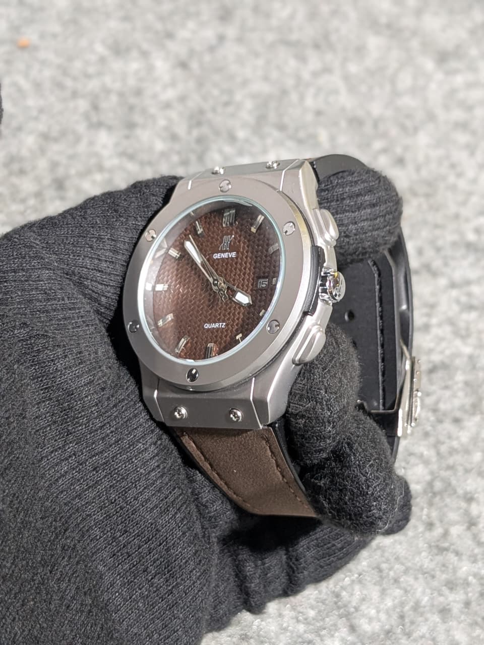 Luxury Hublot Style Brown Dial Men's Watch – Premium A+ Quality