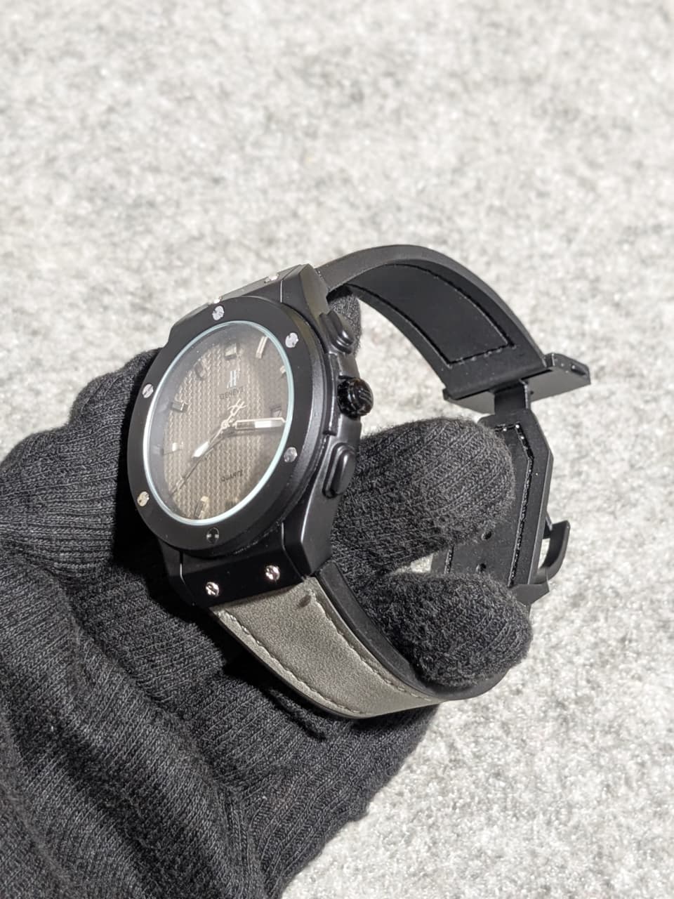 Luxury Hublot Style Black Men's Watch – Premium A+ Quality