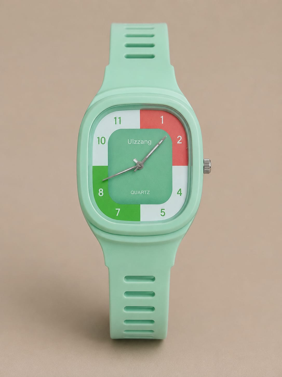 Ulzzang Quartz Silicone Strap Watch – Mint Green Edition | A+ Quality