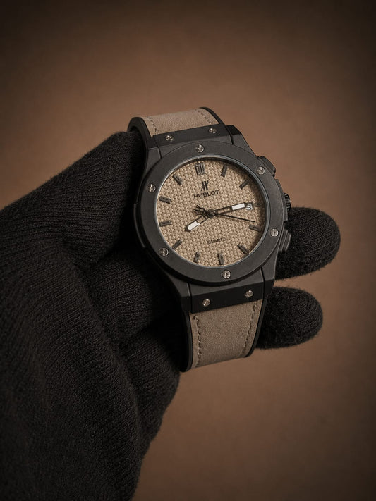 Luxury Hublot Style Black Men's Watch – Premium A+ Quality