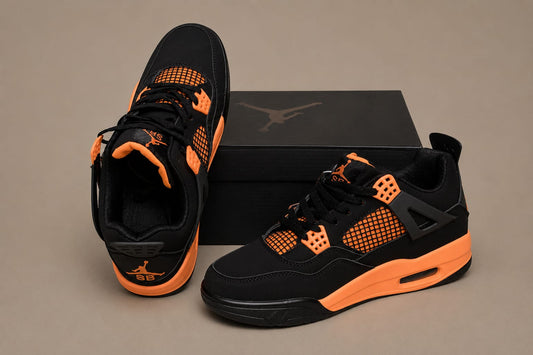 AJ4 SB Style Black & Orange Sneakers – Premium Master Copy | Premium Box & Warranty Card