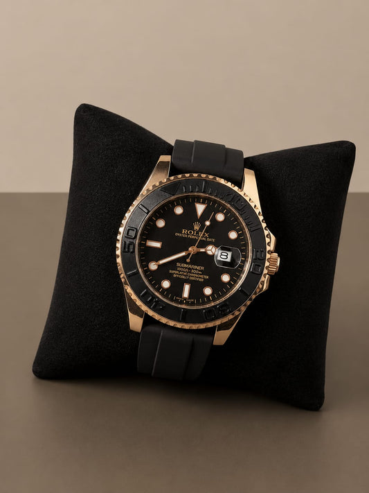 Luxury Black Rose Gold Men's Watch – Premium A+ Quality