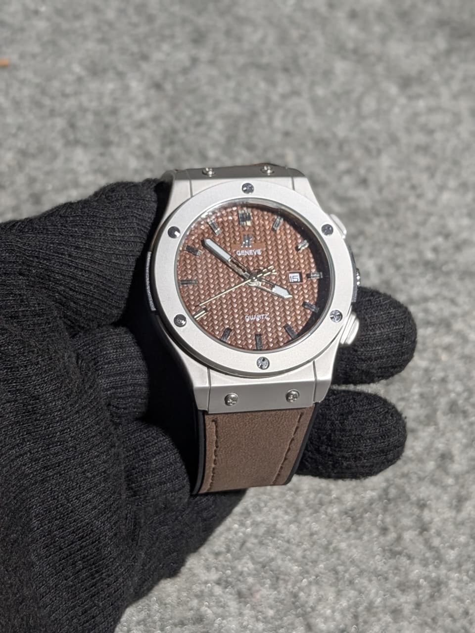 Luxury Hublot Style Brown Dial Men's Watch – Premium A+ Quality