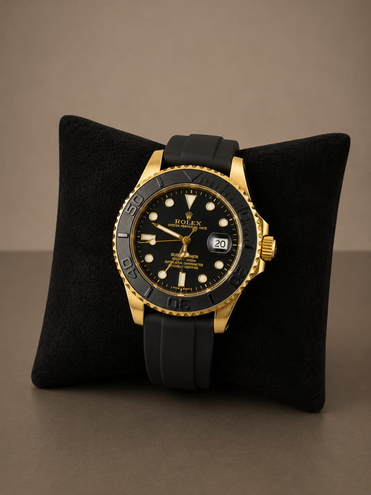 Luxury Black & Gold Men's Watch – Premium A+ Quality
