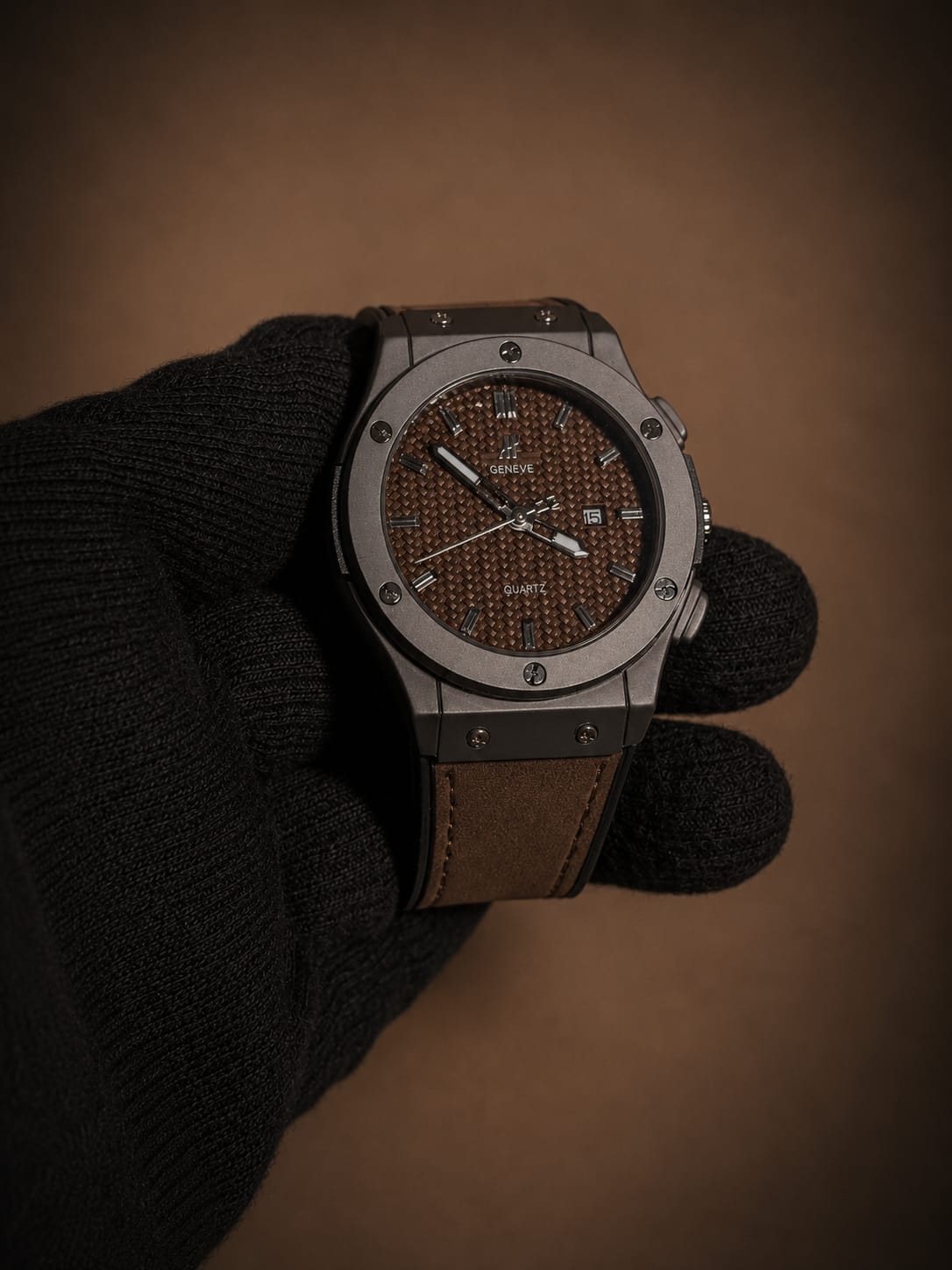 Luxury Hublot Style Brown Dial Men's Watch – Premium A+ Quality