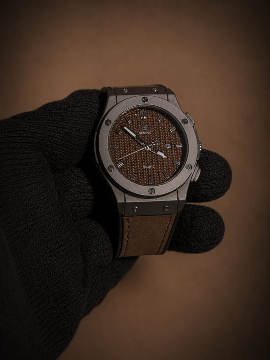 Luxury Hublot Style Brown Dial Men's Watch – Premium A+ Quality