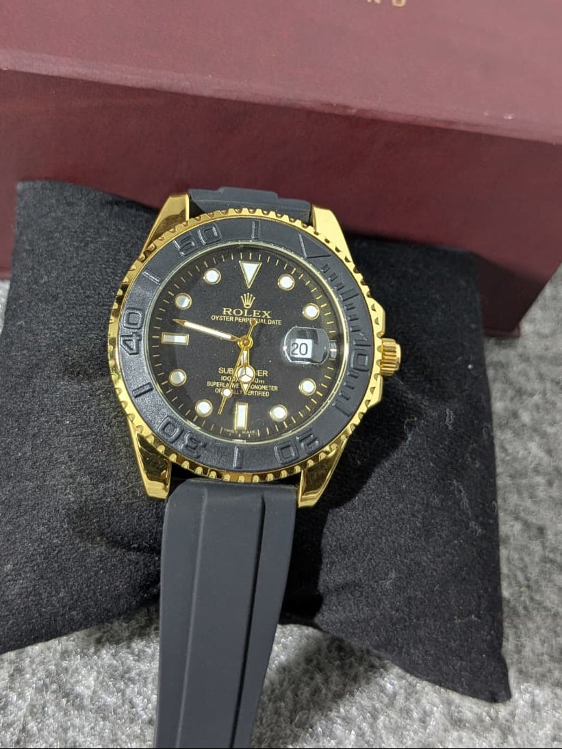 Luxury Black & Gold Men's Watch – Premium A+ Quality