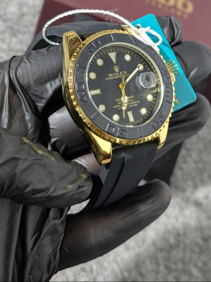Luxury Black & Gold Men's Watch – Premium A+ Quality